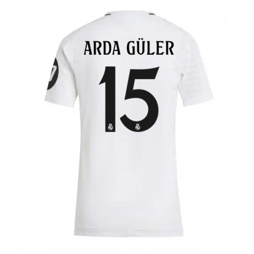 Fotballdrakt Dame Real Madrid Arda Guler #15 Hjemmedrakt 2024-25 Kortermet